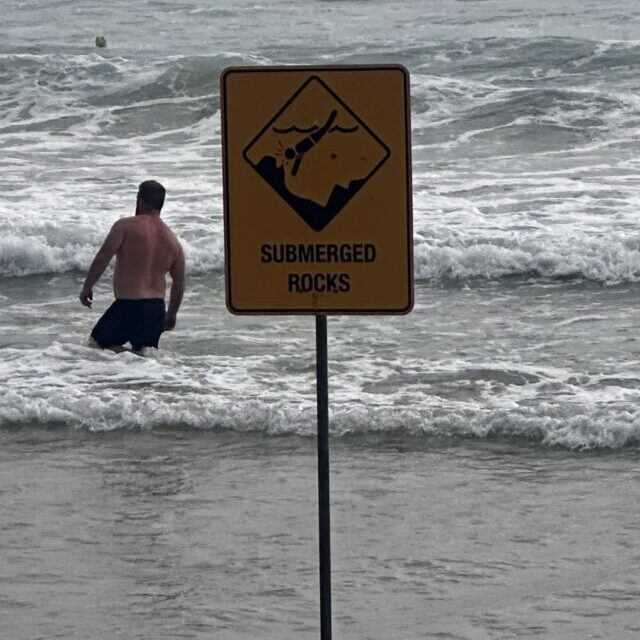 Submerged rocks, hidden dangers